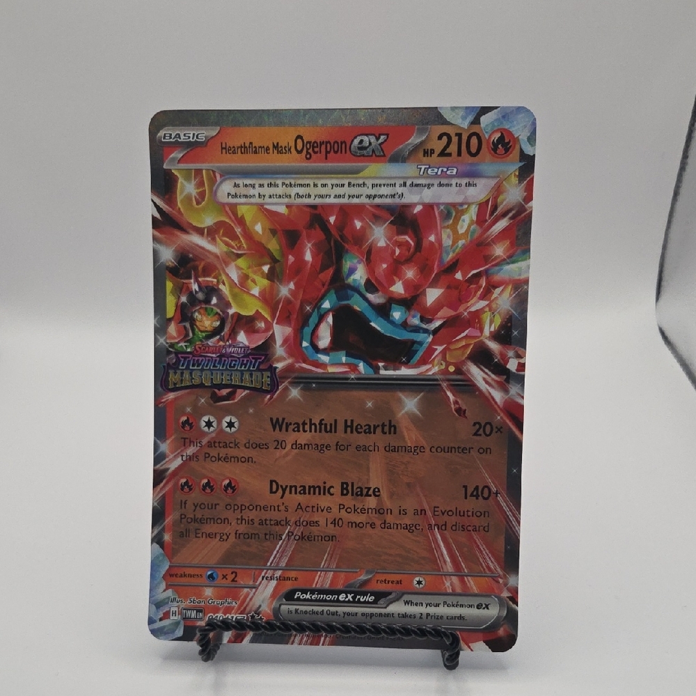 Hearthflame Mask Ogerpon EX Pokémon Card Oversized Card Promo